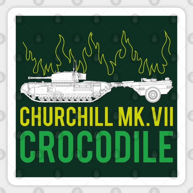 Do you like tanks? That's when Churchill Mk VII Crocodile! Sticker by FAawRay